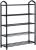 YSSOA 5-Tier Stackable Shoe Rack, 15-Pairs Sturdy Shoe Shelf Storage , Black Shoe Tower for Bedroom, Entryway, Hallway, and Closet, 1 Pack