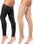 2 Pairs Thigh High Compression Stockings Footless 20-30 mmHg Compression Stockings with Silicone Dot Band for Unisex (Black, Beige,X-Large)