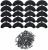 28 pcs Heel Plates Shoe Heel Taps Rubber Tips Sole Heel Repair Pad Replacement with Nails, Black, Large …