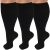 3 Pack Plus Size Copper Compression Socks for Women & Men, 20-30 mmhg Extra Wide Calf Knee High Stockings for Circulation Support Football