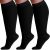 (3 pack) Absolute Support Plus Size Compression Socks Wide Calf for Women and Men Opaque 20-30 mmHg – Compression Knee High for Improve Circulation Varicose Veins Swelling Edema – Black, 3X-Large