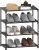 4-Tier Small Shoe Rack，Narrow Shoe Rack Storage Stackable Sturdy Metal Standing Shoe Shelf Organizer for Closet,Entryway,Hallway