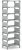 8 Tiers Vertical Shoe Rack , Narrow Shoe Shelf Space Saving Shoe Organizer for Entryway Door(Grey)