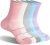 AIMERDAY Performance Crew Socks for Women Arch Compression Athletic Women’s Running Socks Breathable Sports Quarter Socks