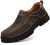 ALITIKAVIC Mens Slip On Casual Shoes Leather Comfortable Walking Loafers