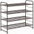 AULEDIO 4-Tier Shoe Rack,Stackable and Adjustable Multi-Function Wire Grid Shoe Organizer Storage,Extra Large Capacity, Space Saving, Fits Boots, high Heels, Slippers and More(Bronze)