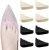 Adjustable Toe Filler Inserts for Forefoot Sponge,Toe Plug Shoe Inserts, Foot Cushion Shoe Filler Inserts,Half Cushion Inserts Shoe Filler for Flats Sneakers Unisex 4 Pack (Khakis) (Black)