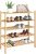 BMOSU 5-Tier Bamboo Shoe Rack Premium Stackable Shoe shelf Storage Organizer For Hallway Closet Living Room Entryway Organizer (Natural Bamboo)