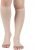 Compression Socks, 20-30 mmHg Graduated Knee-Hi Compression Stockings for Unisex, Open Toe, Opaque, Support Hose for DVT, Pregnancy, Varicose Veins, Relief Shin Splints, Edema, Beige Small