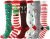 Compression Socks for Women Men,6 Pair 20-30 mmHg Christmas Novelty Socks Compression Stockings for Running,Medical,Travel