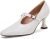 Ermonn Women’s Square Toe Pumps T-Strap Kitten Low Heel Slip On Mary Jane Vintage Dress Shoes