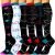 HLTPRO Compression Socks for Women & Men – 6 Pairs 20-30 mmHg Compression Stockings for Medical, Nurse, Running