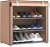 HONGFEISHANGMAO Shoe Rack Large Non-Woven Shoe Rack Shoe Storage Bag Home Bedroom Shoe Rack Non-Woven Cover (Three Layers/Four Layers/Five Layers) Stackable Shoe Rack (Color : Beige, Size : S)
