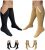 HealthyNees 2 Pairs Set Closed Toe 20-30 mmHg Zipper Compression Fatigue Swelling Circulation Knee Length Socks, Multi, XX-Large