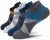 KC-TAHO Ankle Compression Socks 4 Pairs for Men and Women 16-23 mmHg with Cotton Cushioned Achilles Tendonitis Brace