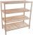 Lavish Home 4-Tier Shoe Storage Rack, Light Oak