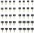 LinaLife 40pcs/20pairs High Heel Tips Black High Heel Shoe Repair Tips Taps Dowel Lifts Replacement, 5 Different Size（8mm~12mm）Steel pin of 3 mm