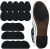 Non Skid Pads for Shoes Noise Reduction Self Adhesive Slip Resistant Sole Stick Protector Rubber Shoe Traction Pads Cushion for Heel Shoe Grips on Bottom of Shoes, Black, 2 Shapes (20)