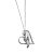 RUN WITH HEART Necklace – Pewter Running Shoe and Pewter Open Floating Heart on 18 inch Stainless Steel Cable Chain