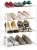 SOKOSEN 4-Tiers Small Shoe Rack，Lightweight Kids Shoes Shelf Multifunctional Organizer，Narrow Stackable Metal Free Standing Shoe Racks for Closet Entryway Hallway(4H-White）