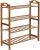 SONGMICS Bamboo Shoe Rack Shelf Storage Organizer for Hallway Bathroom Garden, 4-tier, Fresh Maple