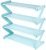 Shoes Rack 4 Tiers Shoes Holder Z Shape Metal Plastic Storage Organizer for Home Dormitory Cover Cabinet Shelf Cabinet (Color : Blue)