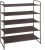 Simple Trending 5-Tier Stackable Shoe Rack, Expandable & Adjustable Fabric Shoe Shelf Storage Organizer, Bronze