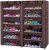 Spaco 276212 Free Standing Shoe Racks Portable Storage Shoe Organizer Cabinet with Non-Woven Fabric Cover (Coffee)