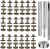 TLKKUE 50 Sets Leather Snap Fasteners Kit Bronze Metal Snap Buttons kit Stainless Steel with 4pcs Snap Fastener Installation Tools for Sewing Clothing, Bracelets, Jackets, Bags Belt, DIY Crafts