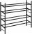 TZAMLI 4-Tier Free Standing Shoe Rack Metal Iron of Expandable and Adjustable Shoes Organizer, Stackable Shoe Shelf for Entryway Doorway, 24.41″ x 8.66″ x 25.98″ (Black)