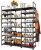 Tabiger Shoe Rack Organizer, 9-Tier Large Shoe Rack Holds 50-55 Pairs Boots & Shoes, Metal Shoe Rack Shoe Storage Shoe Shelf Tower with Sturdy Shelves and Hooks for Entryway, Closet, Garage, Black