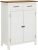 Tidyard Shoe Cabinet with Storage Drawers and 4 Shelves Oak Wood 2 Doors Shoe Rack Organizer White for Bedroom, Entryway, Hallway Home Furniture 29.9 x 14.6 x 41.3 Inches (W x D x H)