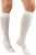 Truform Compression Socks, 15-20 mmHg, Women’s Dress Socks, Knee High Over Calf Length, White Cable Knit, Large