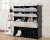 UNICOO – Multi Use DIY Plastic 10 Cube Shoe Rack ,Organizer, Bookcase, Shoes Cabinet (2×5, Black With White Doors)