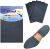 Unikstep 4 Pieces Shoe Sole Protectors, Shoe Bottom and Heel Anti Slip Grip Pads, Self Adhesive Non Skid Noise Reduction Sticker (Black)