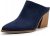 Womens Heeled Mules Closed Pointed Toe Chunky Stacked Heel Slip On Clogs Backless Shoes