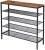YMYNY Industrial Shoe Rack, 5-Tier Shoe Storage Organizer with 4 Mesh Shelves for 16-20 Pairs, Shoe Shelf for Entryway, Hallway, Closet, 39.4 x 11.8 x 37.4, Metal Frame, Rustic Brown, HD-UHTMJ084H