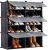 YOUDENOVA Shoe organizer Cabinet,24 Pair shoe rack organizer closet, DIY Narrow Standing Stackable Space Saver Shoe Cabinet with Doors