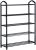 YSSOA 5-Tier Stackable Shoe Rack, 15-Pairs Sturdy Shoe Shelf Storage , Black Shoe Tower for Bedroom, Entryway, Hallway, and Closet