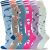 fenglaoda Compression Socks for Women Circulation 20-30mmHg Crazy, Cute, Socks Support for Nurse, Pregnant, Running, Medical