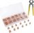 luakesa 24 Pairs High Heels Replacement Tips Women Shoes Heel Repair Kit with 6 Inch Stiletto  Remove Pliers, 6 Size ,U-Shape, Beige