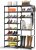 nuluxi 8-Tier Shoe Rack Shoes and Boots Storage Organizer 26-30 Pairs All Metal Shoe Rack for Entryway Closet and Bedroom Shoe Shelf Durable Metal Shoe Tower with Side Hooks